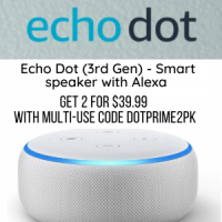 Echo Dot (3rd Gen) - Smart speaker with Alexa 2 for $39.99